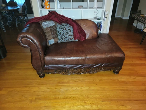 Antique Leather Accent Chairs thumbnail