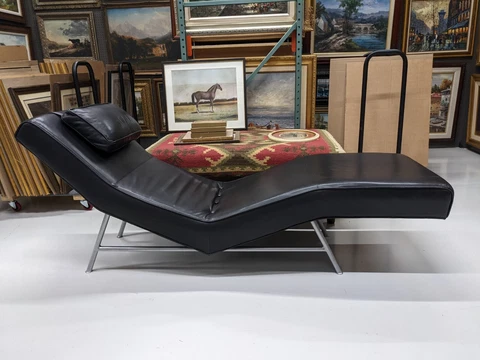 Antique Leather Chaises thumbnail