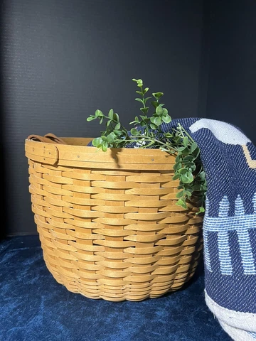 Antique Leather Storage Baskets thumbnail