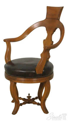 Antique Leather Swivel Chairs thumbnail