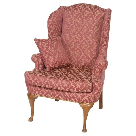 Antique Mahogany Wingback Chairs thumbnail