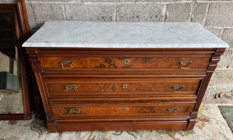 Antique Marble Chest Of Drawers thumbnail