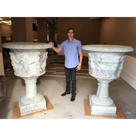 Antique Marble Garden Urns thumbnail
