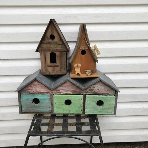 Antique Metal Bird Houses thumbnail