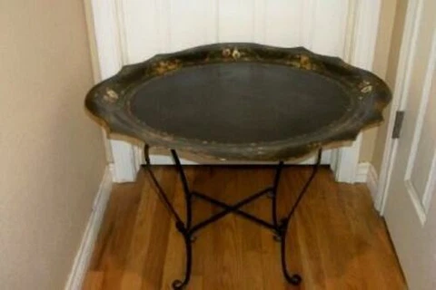 Antique Metal Tray Tables thumbnail