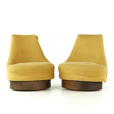 Antique Mid-Century Modern Swivel Chairs thumbnail