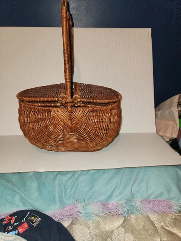 Antique Mixed Materials Bread Baskets thumbnail
