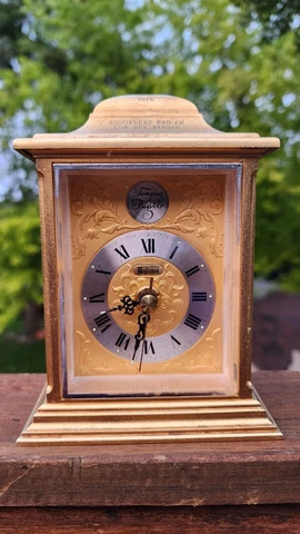 Antique Mixed Materials Desk Clocks thumbnail