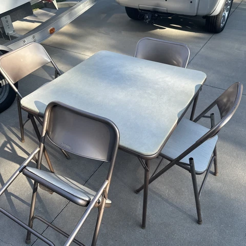 Antique Multicolor Folding Chairs thumbnail