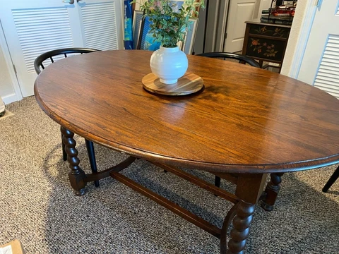 Antique Oak Barley Twist Tables thumbnail