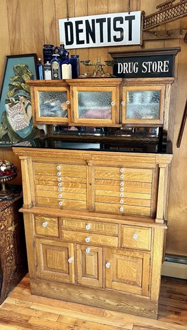 Antique Oak Dental Cabinets thumbnail