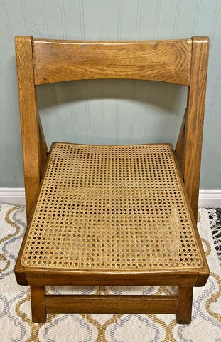 Antique Oak Folding Chairs thumbnail
