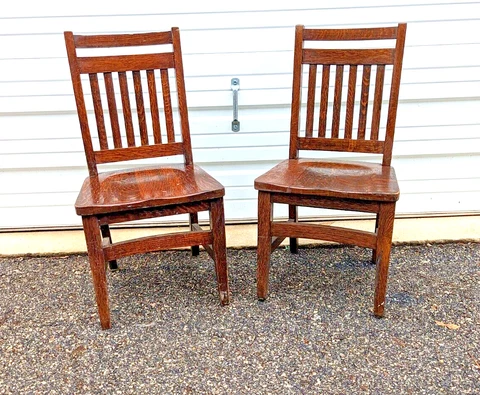 Antique Oak Side Chairs thumbnail