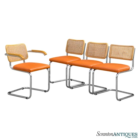 Antique Orange Dining Chairs thumbnail