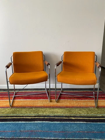 Antique Orange Lounge Chairs thumbnail