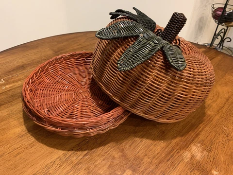Antique Orange Storage Baskets thumbnail