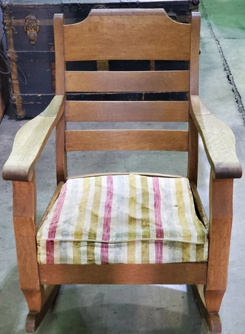 Antique Padded Seat Rocking Chairs thumbnail
