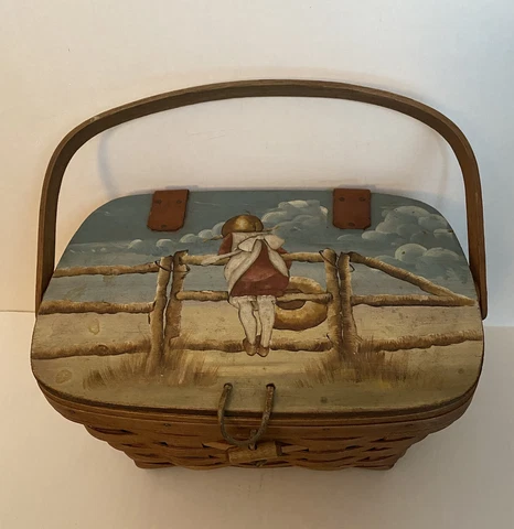 Antique Painted Picnic Baskets thumbnail