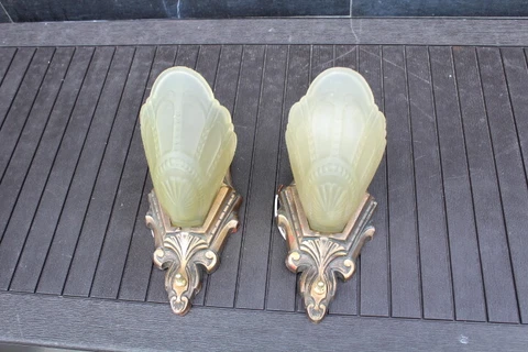 Antique Pair Slip Shades thumbnail