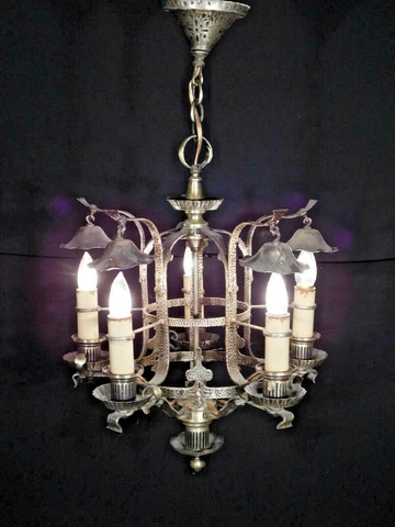 Antique Pewter Chandeliers thumbnail