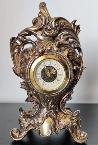 Antique Pewter Desk Clocks thumbnail