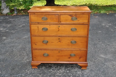 Antique Pine Chest Of Drawers thumbnail