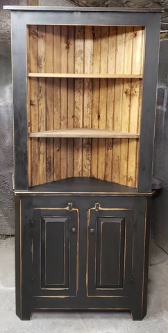 Antique Pine Corner Cabinets thumbnail