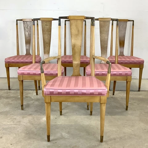 Antique Pink Dining Chairs thumbnail