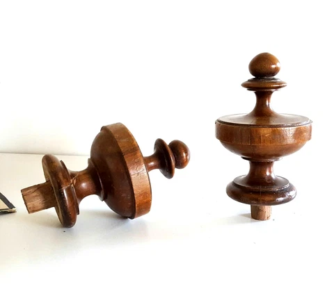 Antique Reclaimed Bed Post Finials thumbnail