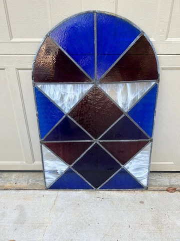 Antique Reclaimed Stained Glass Window Hangings thumbnail