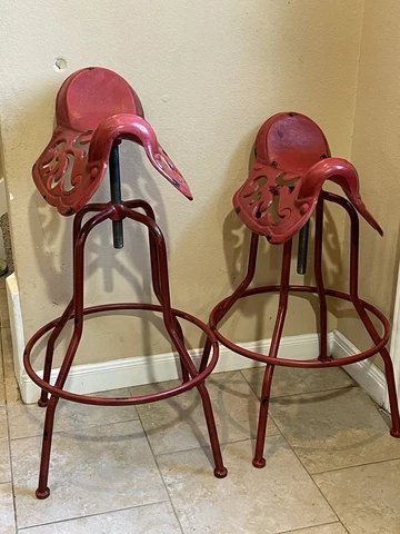 Antique Red Bar Stools thumbnail