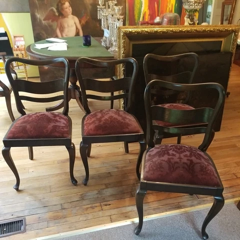 Antique Red Chair Sets thumbnail