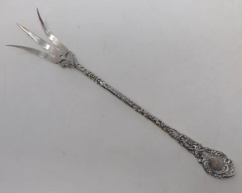 Antique Rococo Silver Serving Forks