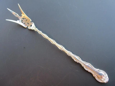 Antique Rococo Silver Serving Forks thumbnail