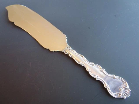 Antique Rococo Silver Serving Spoons thumbnail