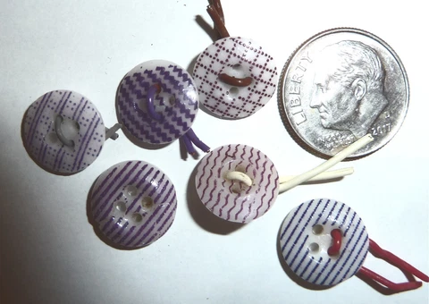Antique Round Sewing 4-Hole Flat Buttons thumbnail