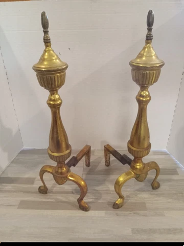 Antique Salvage Andirons thumbnail