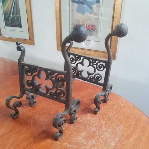 Antique Salvage Andirons thumbnail