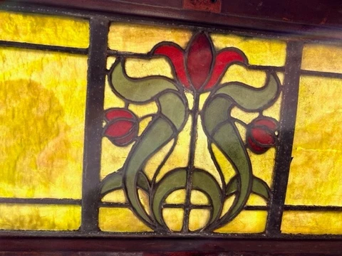 Antique Salvage Stained Glass Transom Windows thumbnail