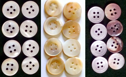 Antique Shell Sewing 4-Hole Flat Buttons thumbnail