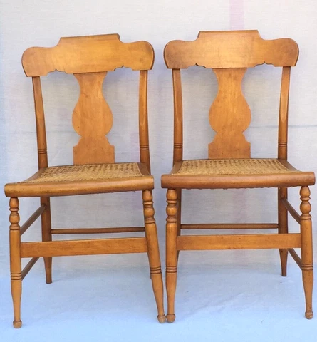 Antique Solid Wood Dining Chairs thumbnail