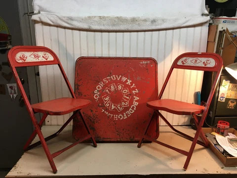 Antique Square Folding Tables thumbnail