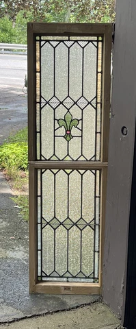 Antique Square Stained Glass Window Pairs thumbnail