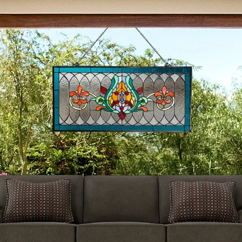 Antique Stained Glass Window Hangings thumbnail