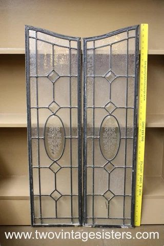 Antique Stained Glass Window Pairs thumbnail