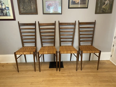 Antique Teak Dining Chairs thumbnail
