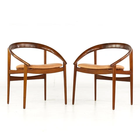 Antique Teak Lounge Chairs thumbnail