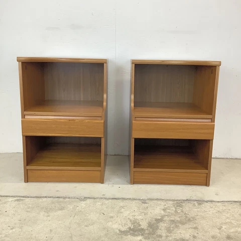Antique Teak Nightstands thumbnail