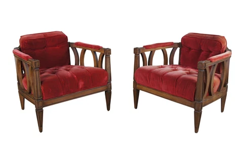 Antique Tufted Armchairs thumbnail