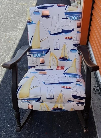 Antique Upholstered Rocking Chairs thumbnail
